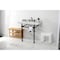 Kingston Brass 36 Carrara Marble Console Sink with Stainless Steel Legs, Marble WhiteMatte Black LMS36M80ST - alternate 3
